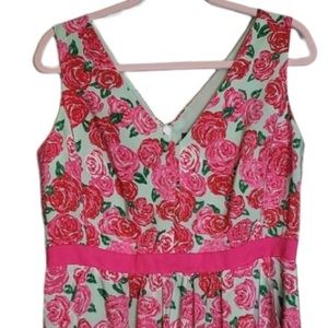 🎉HP🎉Vineyard Vines Floral Sleeveless Silk Cocktail Dress